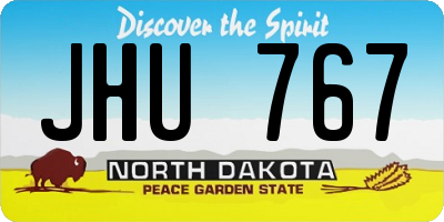 ND license plate JHU767