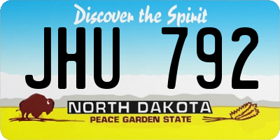 ND license plate JHU792