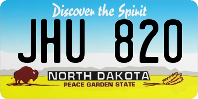 ND license plate JHU820