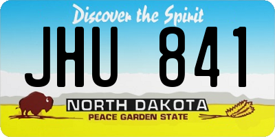 ND license plate JHU841