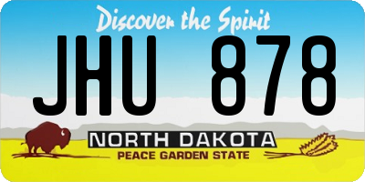 ND license plate JHU878