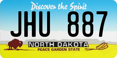 ND license plate JHU887