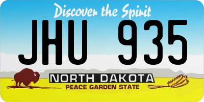 ND license plate JHU935