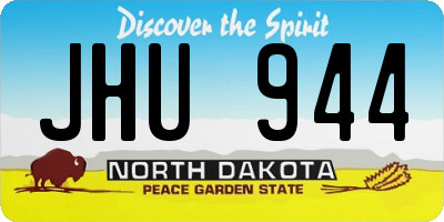 ND license plate JHU944