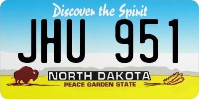 ND license plate JHU951