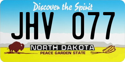 ND license plate JHV077