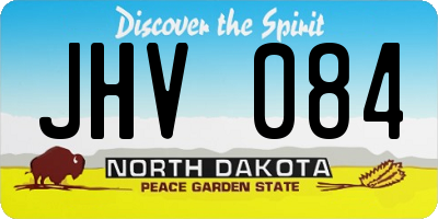 ND license plate JHV084