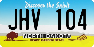 ND license plate JHV104