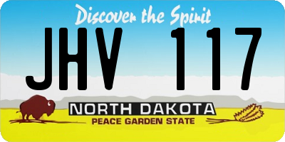 ND license plate JHV117