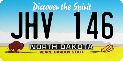 ND license plate JHV146
