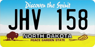 ND license plate JHV158