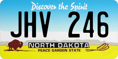ND license plate JHV246