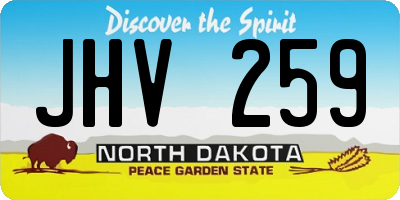 ND license plate JHV259
