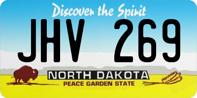 ND license plate JHV269