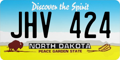 ND license plate JHV424
