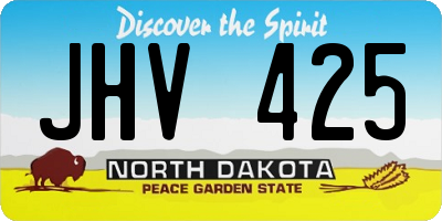ND license plate JHV425