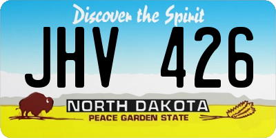 ND license plate JHV426