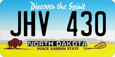 ND license plate JHV430