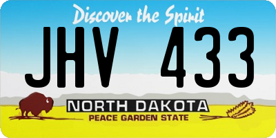 ND license plate JHV433