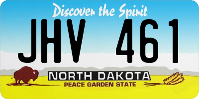 ND license plate JHV461