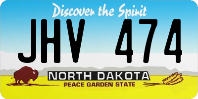 ND license plate JHV474