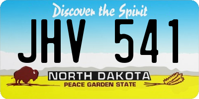 ND license plate JHV541