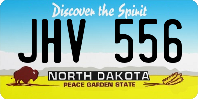 ND license plate JHV556