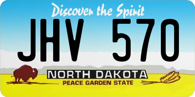 ND license plate JHV570