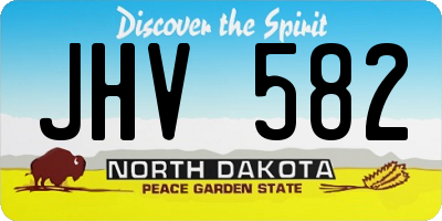 ND license plate JHV582