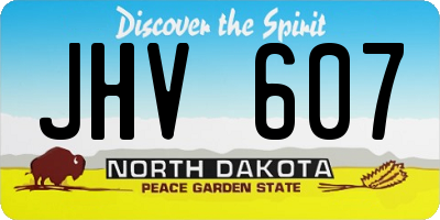 ND license plate JHV607