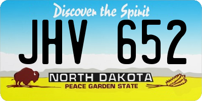 ND license plate JHV652