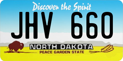 ND license plate JHV660