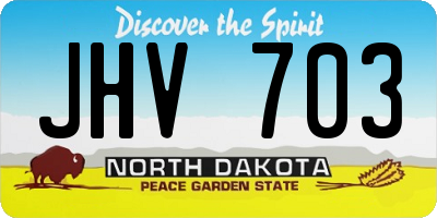 ND license plate JHV703