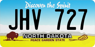 ND license plate JHV727