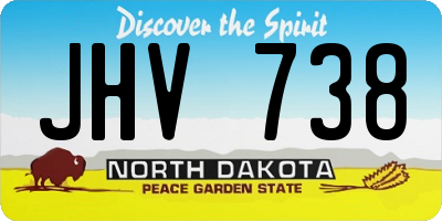 ND license plate JHV738