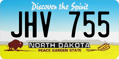 ND license plate JHV755