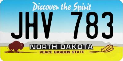 ND license plate JHV783