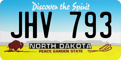 ND license plate JHV793