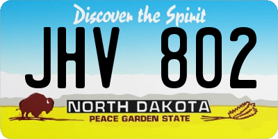 ND license plate JHV802