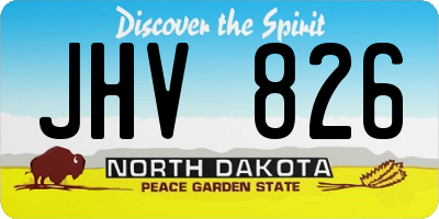 ND license plate JHV826