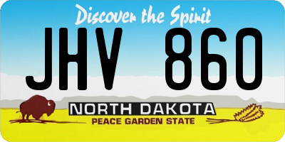ND license plate JHV860