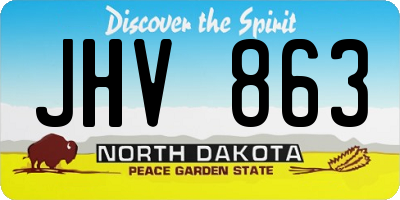 ND license plate JHV863