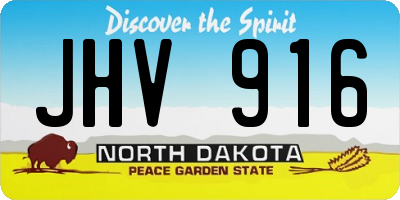 ND license plate JHV916