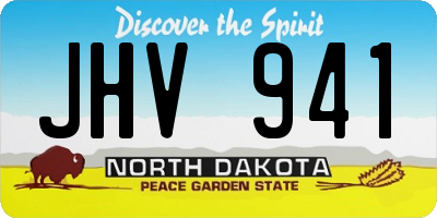ND license plate JHV941