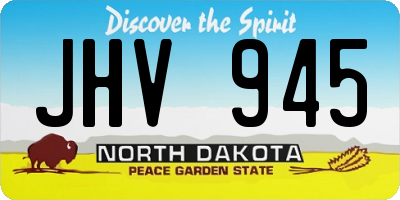 ND license plate JHV945