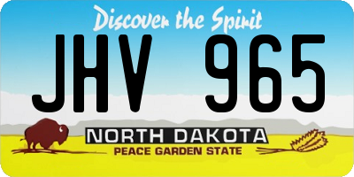 ND license plate JHV965