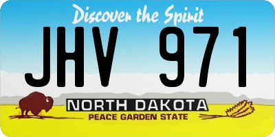 ND license plate JHV971