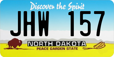 ND license plate JHW157