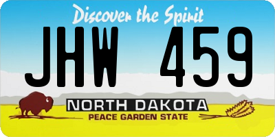 ND license plate JHW459