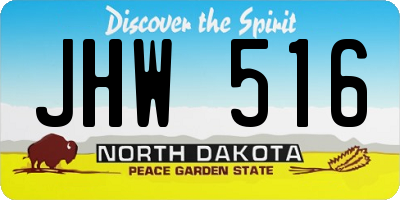 ND license plate JHW516